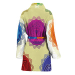 Colorful Seven Chakras Print Women's Bathrobe