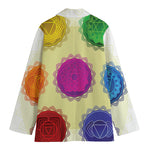 Colorful Seven Chakras Print Women's Blazer