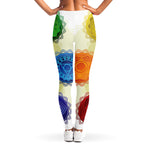 Colorful Seven Chakras Print Women's Leggings