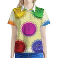 Colorful Seven Chakras Print Women's Polo Shirt