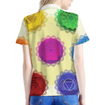 Colorful Seven Chakras Print Women's Polo Shirt