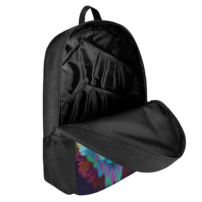 Colorful Siberian Husky Print 17 Inch Backpack
