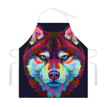 Colorful Siberian Husky Print Adjustable Apron