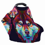 Colorful Siberian Husky Print Baby Seat Cover