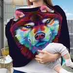 Colorful Siberian Husky Print Baby Seat Cover