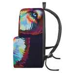 Colorful Siberian Husky Print Backpack