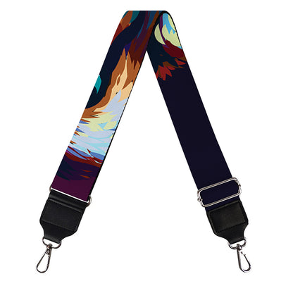 Colorful Siberian Husky Print Bag Strap