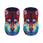 Colorful Siberian Husky Print Bar Stool Covers