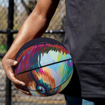 Colorful Siberian Husky Print Basketball
