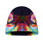 Colorful Siberian Husky Print Beanie