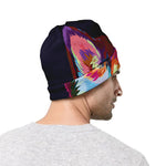 Colorful Siberian Husky Print Beanie