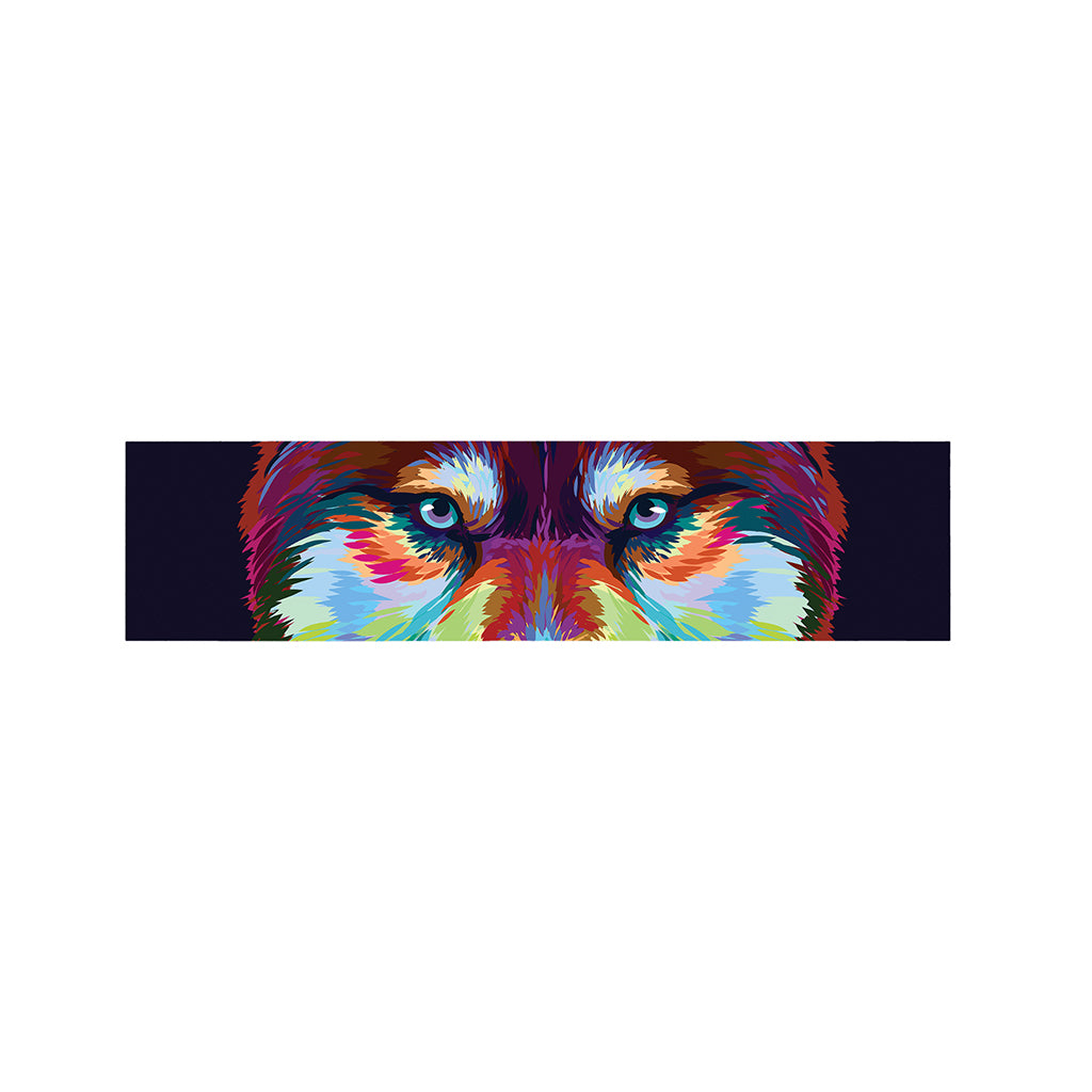 Colorful Siberian Husky Print Bed Runner