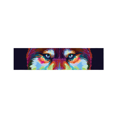 Colorful Siberian Husky Print Bed Runner