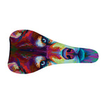 Colorful Siberian Husky Print Bicycle Seat Cover