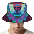 Colorful Siberian Husky Print Bucket Hat