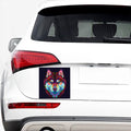 Colorful Siberian Husky Print Car Sticker
