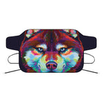 Colorful Siberian Husky Print Car Windshield Snow Cover