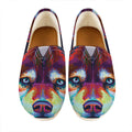 Colorful Siberian Husky Print Casual Shoes