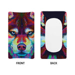Colorful Siberian Husky Print Changing Pad Cover