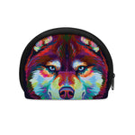 Colorful Siberian Husky Print Coin Purse