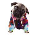 Colorful Siberian Husky Print Dog Zip Up Hoodie