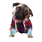 Colorful Siberian Husky Print Dog Zip Up Hoodie