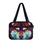 Colorful Siberian Husky Print Double Strap Bible Bag