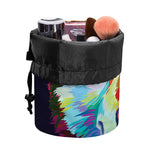 Colorful Siberian Husky Print Drawstring Makeup Bag