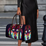 Colorful Siberian Husky Print Duffle Bag