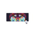 Colorful Siberian Husky Print Extended Mouse Pad