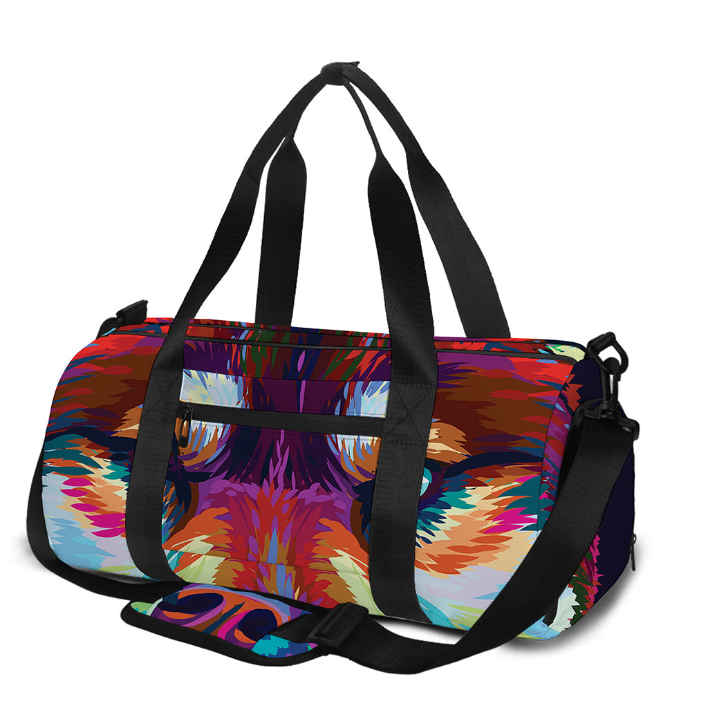 Colorful Siberian Husky Print Gym Bag