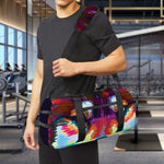 Colorful Siberian Husky Print Gym Bag