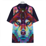Colorful Siberian Husky Print Hawaiian Shirt