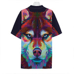 Colorful Siberian Husky Print Hawaiian Shirt