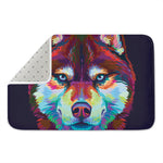 Colorful Siberian Husky Print Indoor Door Mat