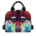 Colorful Siberian Husky Print Insulated Lunch Bag