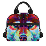 Colorful Siberian Husky Print Insulated Lunch Bag