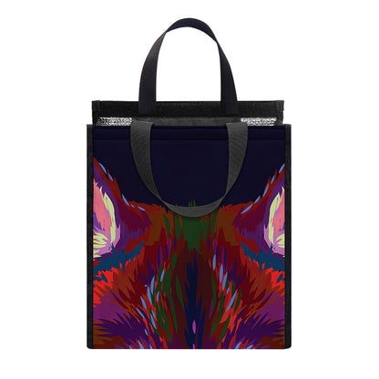 Colorful Siberian Husky Print Insulated Lunch Tote