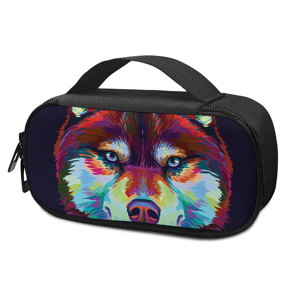 Colorful Siberian Husky Print Insulin Cooler Travel Case