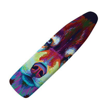Colorful Siberian Husky Print Ironing Board Cover