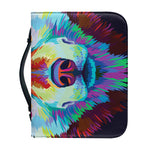 Colorful Siberian Husky Print Leather Bible Cover