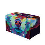Colorful Siberian Husky Print Leather Tissue Box Cover