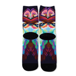 Colorful Siberian Husky Print Long Socks