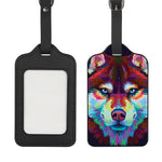 Colorful Siberian Husky Print Luggage Tag