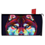 Colorful Siberian Husky Print Mailbox Cover