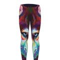 Colorful Siberian Husky Print Men's Leggings