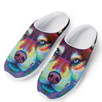 Colorful Siberian Husky Print Mesh Casual Shoes