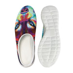 Colorful Siberian Husky Print Mesh Casual Shoes