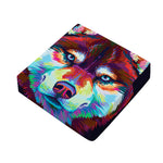 Colorful Siberian Husky Print Outdoor Seat Cushion Cover