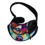 Colorful Siberian Husky Print Pet Sling Carrier